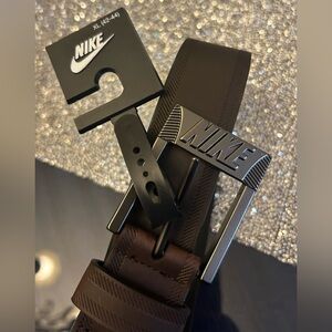 NIKE GOLF MEN'S BELT SIZE: XL (42-44) Dark Brown and Black NWT